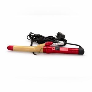 Ultra Chi Curling Iron Red Gold Barrel Curling Wand Heat Tool